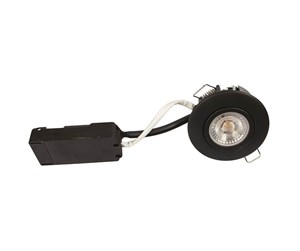 Lamper - Scan Products Luna lp 230v dimmable flicker free 6.2w 3000k cri95 ip44 matt black round - 10115