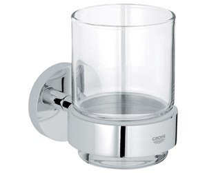 Baderomstilbehør - Grohe Essentials Crystal glass with holder, chrome - 40447001