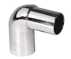 Reservedeler og tilbehør - Purus angle 90° 32 mm chrome pp/tpe with tip end - 752014-133