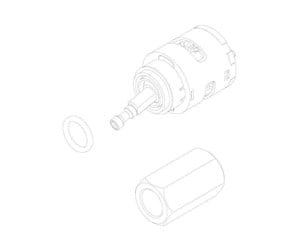 Reservedeler og tilbehør - Damixa kit cartridge with o-ring - 2370300