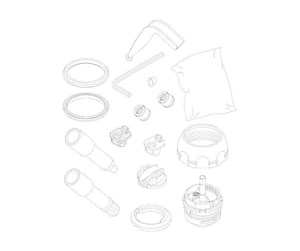 Reservedeler og tilbehør - Damixa kit valve seat cylinder head - 2348600