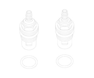 Reservedeler og tilbehør - Damixa kit regulation uniter - 2392400