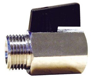 Beslag - Pettinaroli Male/female mini ball valve with black nylon lever 1/2 - ET-405-004X15