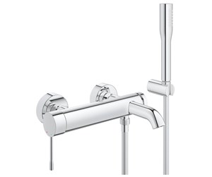 Blandebatterier og beslag - Grohe Essence tub/shower mixer with shower, chrome - 33628001