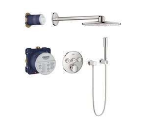 Blandebatterier og beslag - Grohe Grohtherm SmartControl bundle termostat rund 3SC - 34705000