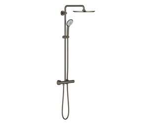 Dusj- og monteringstilbehør - Grohe Euphoria System 310, Dusjsystem med termostatisk blandebatteri for veggmontering, børstet hard grafitt - 26075AL0