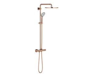 Dusj- og monteringstilbehør - Grohe Euphoria System 310, Dusjsystem med termostatisk blandebatteri for veggmontering, Warm Sunset - 26075DA0