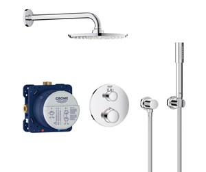 Blandebatterier og beslag - Grohe Grohtherm shower set with Rainshower Cosmopolitan 210, chrome - 34732000