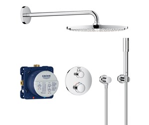 Dusj- og monteringstilbehør - Grohe Grohtherm shower system, 2 heads, Wall, Chrome - 34731000