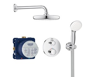 Blandebatterier og beslag - Grohe Grohtherm shower set with Tempesta 210, chrome - 34727000