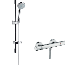 Blandebatterier og beslag - Hansgrohe ecostat comfort combi set 0.65 m with croma 100 va - 27034000