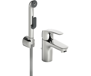 Blandebatterier og beslag - Oras safira washbasin with bidetta handshower and pop up was - 1008F