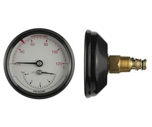 Måleinstrumenter - Erik Færgemann Termo/pressure gauge 1/2xø80 0-4 bar/20-120 °c - 481213-044