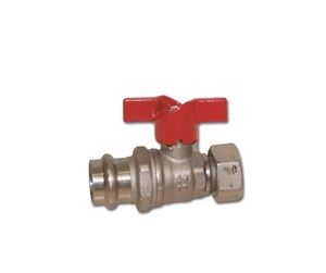 Beslag - Pettinaroli ball valve with press fitting and end swivel 22 - P102/4R-622