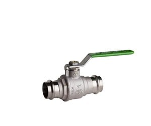 Beslag - Pettinaroli Heavyduty fullway ball valve with press fittings ends green - P100-054