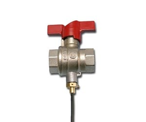 Beslag - Pettinaroli F x f fullway ball valve with sensor connection red butter - 52CES-004