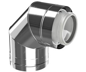 Kjeler og skorsteiner - Bosch elbow 87° dn80/125 stainless steel - 7738112700