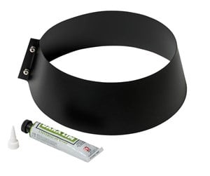 Kjeler og skorsteiner - Metalbestos storm collar ø250/150 black with silicone - 317641251