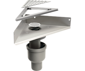 Dreneringsprodukter - Unidrain Complete drain system corner vertical Ø75 mm - 4012.0200