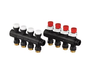 Gulvvarme - Uponor vario plus manifold w. valve ls 4x 3/4 euro - 1030581