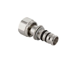 Alu pex-systemer - Geberit mepla connector with union nut: d=16mm g=1/2 - 611.582.22.5