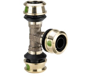 Alu pex-systemer - Viega Raxofix T-piece 40 mm gunmetal - 647476