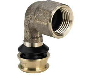 Alu pex-systemer - Viega Raxofix transition bend 90° 25 x 3/4" socket/socket gunmetal - 646134