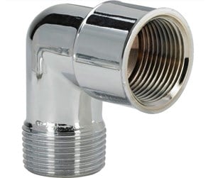 Gjengede beslag - Viega Angle 90° 3/4" sleeve/nipple brass chrome-plated - 107758