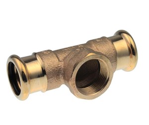 Trykkrør & Beslag - Vsh Fabrieken Xpress copper threaded t-piece fff 28xrp3/4x28 - 38593