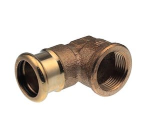 Trykkrør & Beslag - Vsh Fabrieken Xpress copper angle adapter 90 deg. ff 15xrp1/2 - 38351