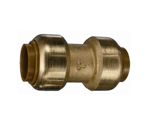 Kobberrør og beslag - Broen Straight coupling. push-fit x push-fit 15 mm - 45114