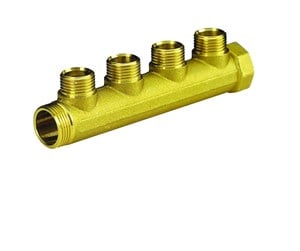 PEX-systemer - Pettinaroli Brass manifold 3/4x1/2 for water- and heatingsystems 4 outlets - BI-204