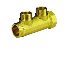 PEX-systemer - Pettinaroli Brass manifold 3/4x1/2 for water- and heatingsystems 2 outlets - BI-202