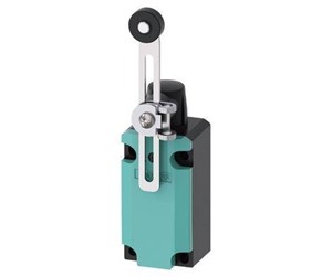 Verktøy - Siemens Sirius position switch metal enclosure 40 mm 1no /1nc rotary actuator right/left adjustable with adjustable-length metal lever 100 mm long and plastic roller 19 mm - 3SE5112-0CH50