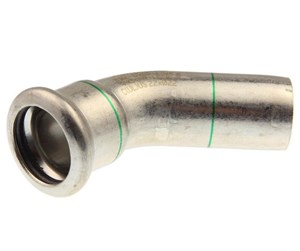 Trykkrør & Beslag - Vsh Fabrieken Xpr stainless elbow 45 deg. øf 54 - 6190173