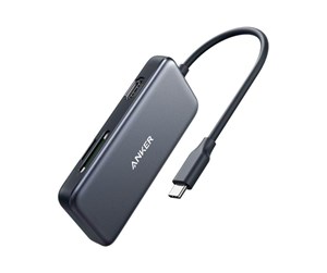 Dokkingstasjon - Anker Premium 5-in-1 USB-C Hub - Grey - A8334HA1