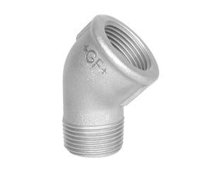 Gjengede beslag - Georg-Fischer Elbow 45° galvanized med f 3/8 - 770121203