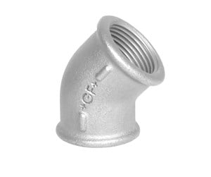 Gjengede beslag - Georg-Fischer Elbow 45° galvanized for f 3/8 - 770120203