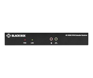 Repeater & Transceiver - Black Box KVX Series KVM Extender over CATx - 4K Single-Head HDMI USB 2.0 Serial Audio Local Video - KVXLCH-100