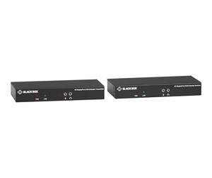 Repeater & Transceiver - Black Box KVX Series KVM Extender over CATx - 4K Single-Head DisplayPort USB 2.0 Hub Serial Audio Local Video - KVXLCDP-100