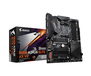 Hovedkort - GIGABYTE B550 AORUS ELITE AX V2 Hovedkort - AMD B550 - AMD AM4 socket - DDR4 RAM - ATX - B550 AORUS ELITE AX V2