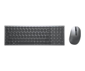 Tastatur - Dell Multi-Device Wireless - Tastatur & Mussett - Nordisk - Grå - KM7120W-GY-PNN