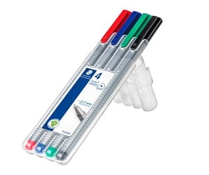 Skrive- & Tegneverktøy - Staedtler Fineliner triplus 0.3mm 4pcs.box - 334 SB4