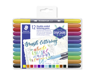 Skrive- & Tegneverktøy - Staedtler Double-ended brush pens 12 pcs - 3004 TB12