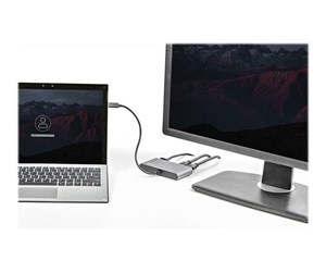 Dokkingstasjon - StarTech.com Thunderbolt 3 Mini Dock - Portable Dual Monitor TB3 Laptop Docking Station HDMI 4K 60Hz - 2x USB-A & GbE - 11" (28cm) cable (TB3DKM2HDL) - TB3DKM2HDL