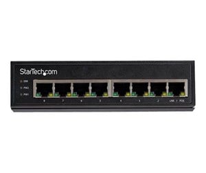 Switch/splitter - StarTech.com Industrial 8 Port Gigabit PoE Switch - 30W - Power Over Ethernet Switch - GbE PoE+ Unmanaged Switch - IESC1G80UP