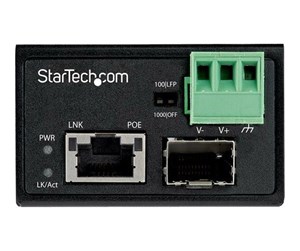 Repeater & Transceiver - StarTech.com PoE+ Industrial Fiber to Ethernet Media Converter 30W - IMC1GSFP30W