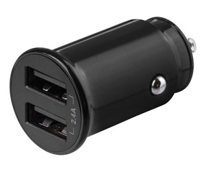 Mobil - Adaptere og ladere - Deltaco 12/24 V USB car charger with compact size - USB-CAR124