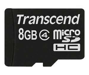 Minnekort - Transcend microSDHC          8GB Class 4 - TS8GUSDC4