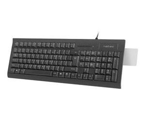 Tastatur - Natec KLAWIATURA Z CZYTNIKIEM KART SMART ID MORAY - Tastatur - Amerikansk Engelsk - Svart - NKL-1055